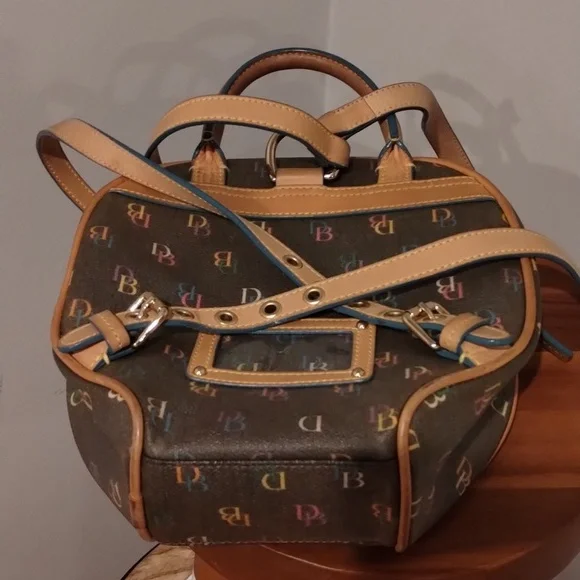 Dooney & Bourke Backpack Vintage Multi Colored Rare - Picture 6 of 12
